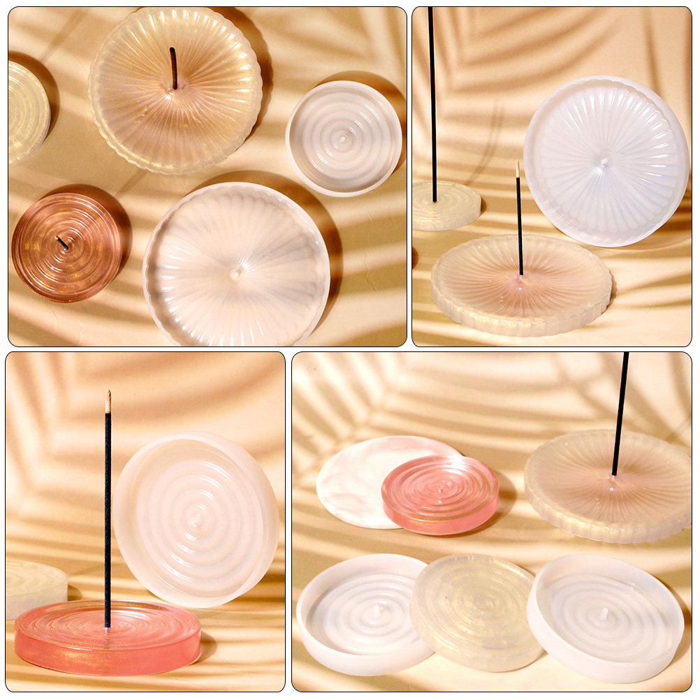 Incense Holder - 2個入り シリコン製 焚香立て型 DIY用 柔軟性のある、くっつきにくいエポキシ樹脂トレイ型。手芸やDIYの材料として。