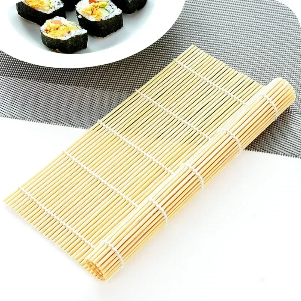 Sushi Making Kit - 24×24cm/27×27cm/30×30cm 自家製ノンスティック竹製寿司マット キッチン寿司ローラーマット 耐熱竹製巻き寿司マット