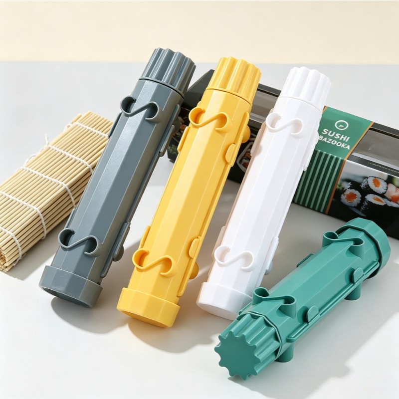 Sushi Making Kit - 寿司作りキット、寿司巻きマット、寿司ローラー型、食品グレードのプラスチック製、米、野菜、肉、自家製DIY寿司作りツール