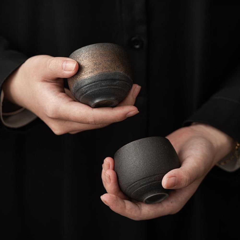 家庭用日本製炻器茶碗 古風 80ml マスターカップ レトロ - Japanese Pottery のレビューと価格