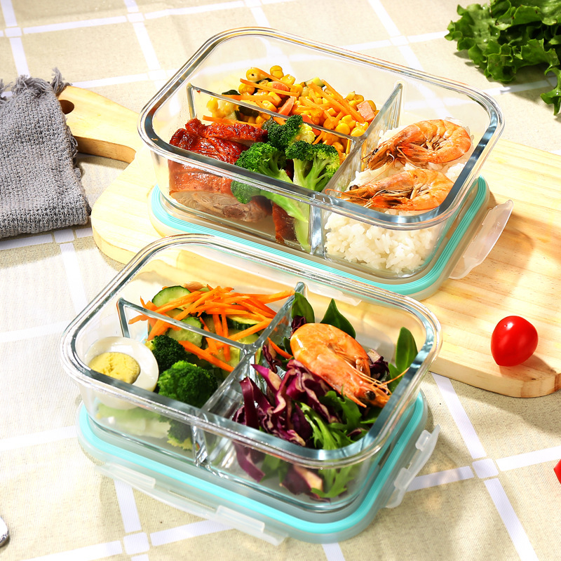 耐熱ガラス製食品保存容器。高ホウケイ酸ガラス製で、電子レンジ - Bento Box のレビューと価格