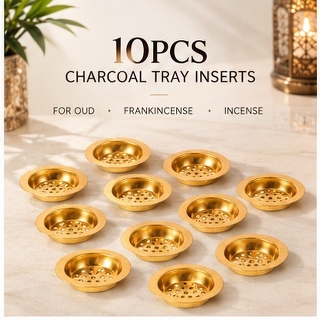 10個入り、香炉用トレイ、ゴールド調、穴あき鉄製カップ、炭を - Incense Holder のレビューと価格