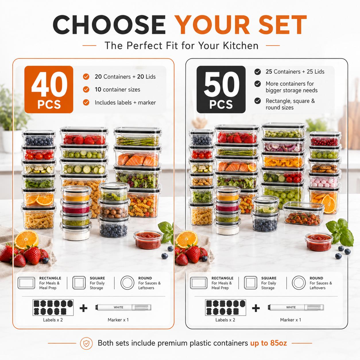 50個入り/25個パック、密閉式の食品保存容器（蓋付き）、漏 - Bento Box のレビューと価格