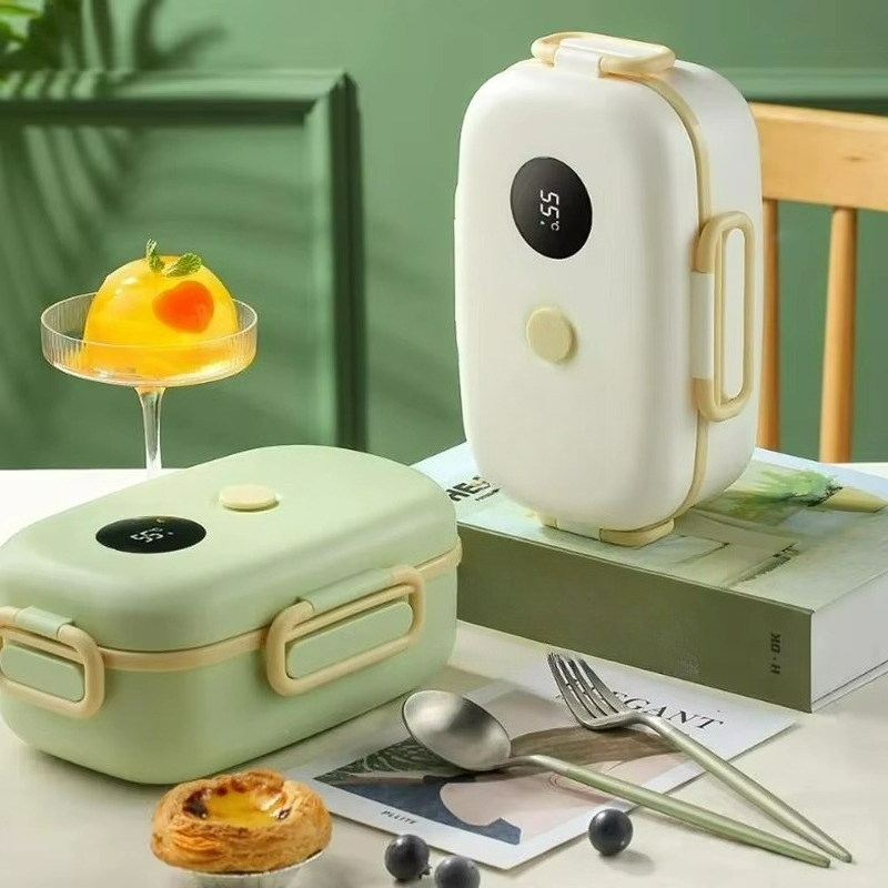 男女兼用、子供向けの新しい断熱ランチボックス。温度表示機能付 - Bento Box のレビューと価格